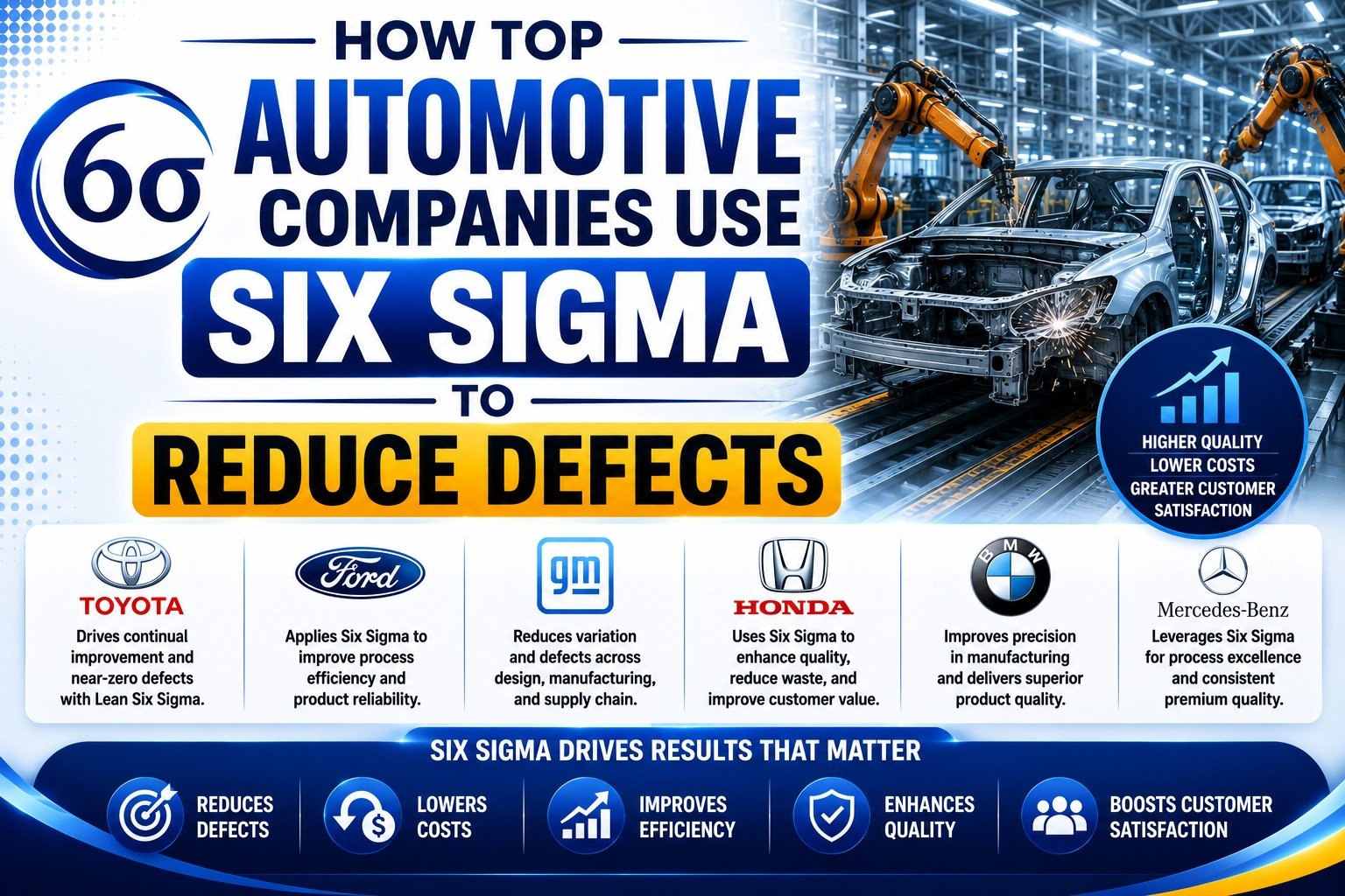 How Top Automotive Companies Use Six Sigma to Reduce Defects